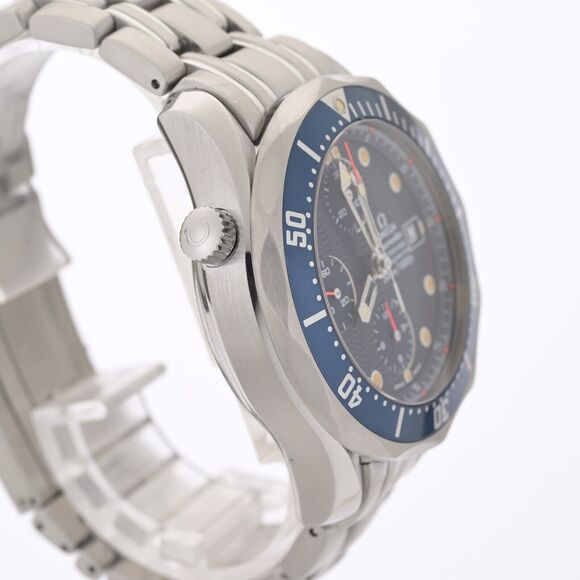 OMEGA Seamaster Diver 2599.8 Professional 41mm Chronograph Blue Men's Watch - Picture 12 of 13